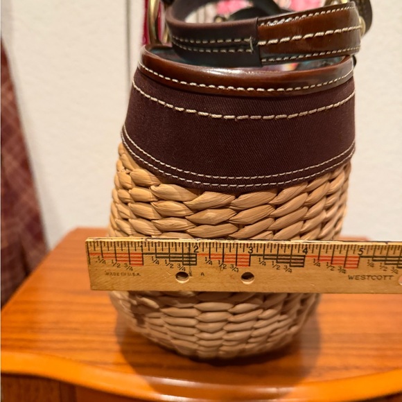 Coach Brown and Tan Woven Tote - Picture 10 of 10